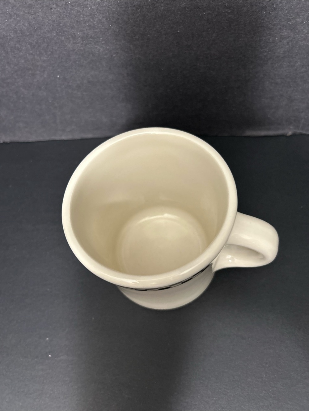Homer Laughlin Mug with Black Checkered accent - Picture 4 of 8